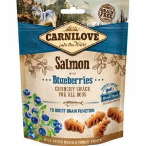 Carnilove Chrunchy laks og blåbær - 200 g.
