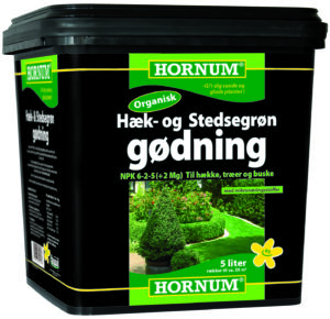 Hornum Hæk- & Stedsegrønt gødning org. - 5 ltr.