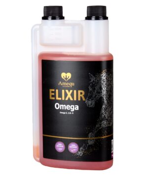 Amequ by Dangro Elixir Omega 1 liter flaske. Lakseolie til hunde, katte og heste.