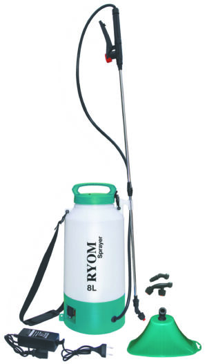 Elsprøjte m. batteri og oplader 8L