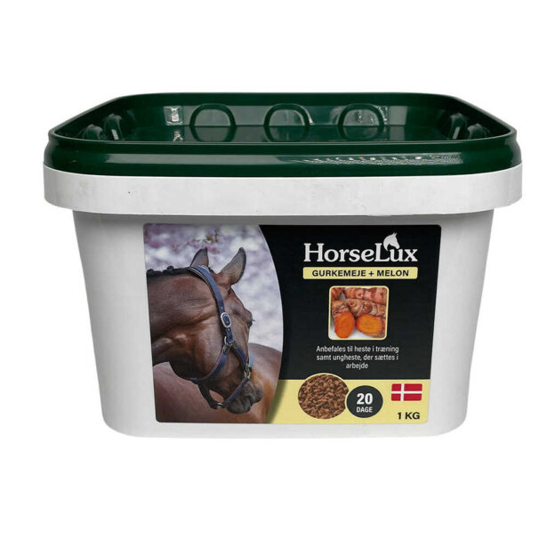 HorseLux Gurkemeje + Melon tilskud til heste 1 kg i piller