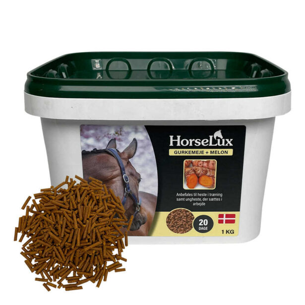 HorseLux Gurkemeje + Melon tilskud til heste 1 kg i piller