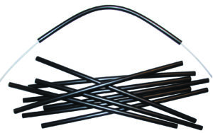 Isolatorrør sort 4 mm hul 30 cm lange