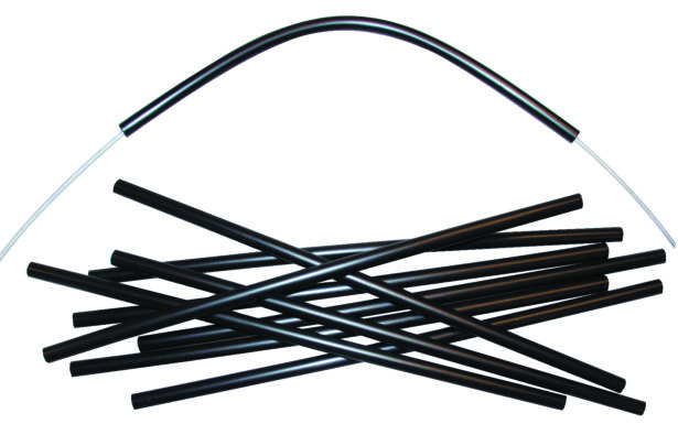 Isolatorrør sort 4 mm hul 30 cm lange