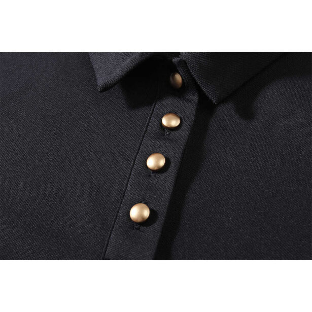 Covalliero SS23 Polo T-shirt junior navy knapper i halsåbning