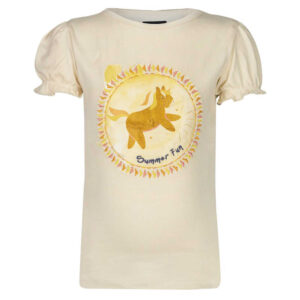 Horka SS23 Pino t-shirt beige med gyldent print på maven