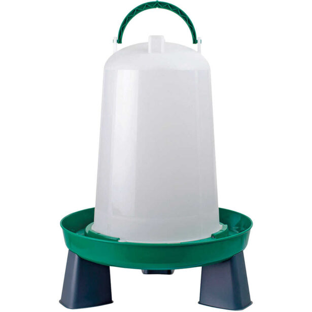 Fjerkrævandet cylinder grøn med ben.