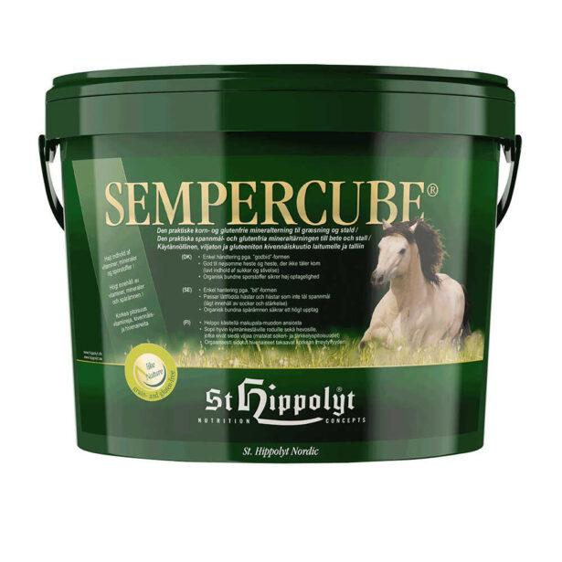 St. Hippolyt SemperCube vitaminer og mineraler i grøn spand.