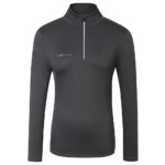 Covalliero Active Shirt grå med lynlås i halsen.