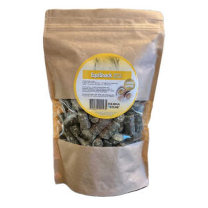 EquiSnack Hørfrø og Spirulina 800 gram godbidder i brun pose