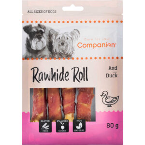 Companion Duck Rolls råhud med tørret andekød.