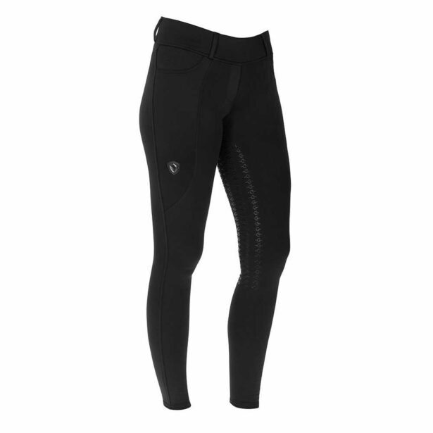 Covalliero AW23 ridetights med grip. Sorte ridebukser.