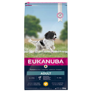 Eukanuba Adult Medium Breed 15 kg hundefoder med kylling