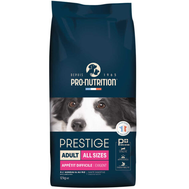 Prestige Adult Exigent Lam & Ris 12 kg hundefoder til sensitive hunde.