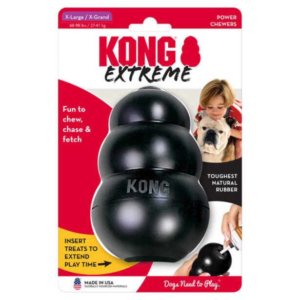 Kong Extreme mental aktiverings legetøj til hunde. Sort str XL.