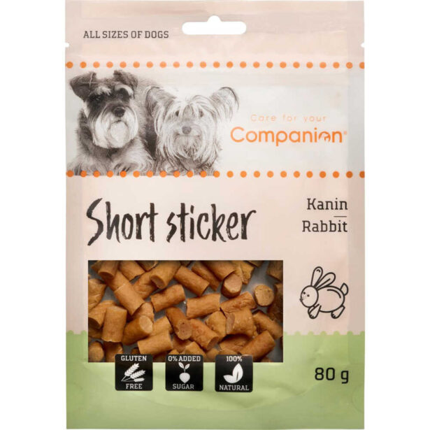 Companion Rabbit short sticker godbidder med kanin til hunde