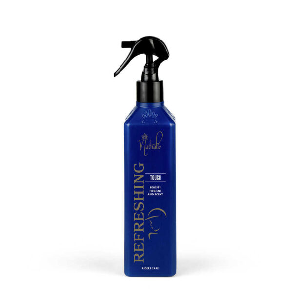 Nathalie HorseCare Refreshing Touch spray til sko og ridehjelme.